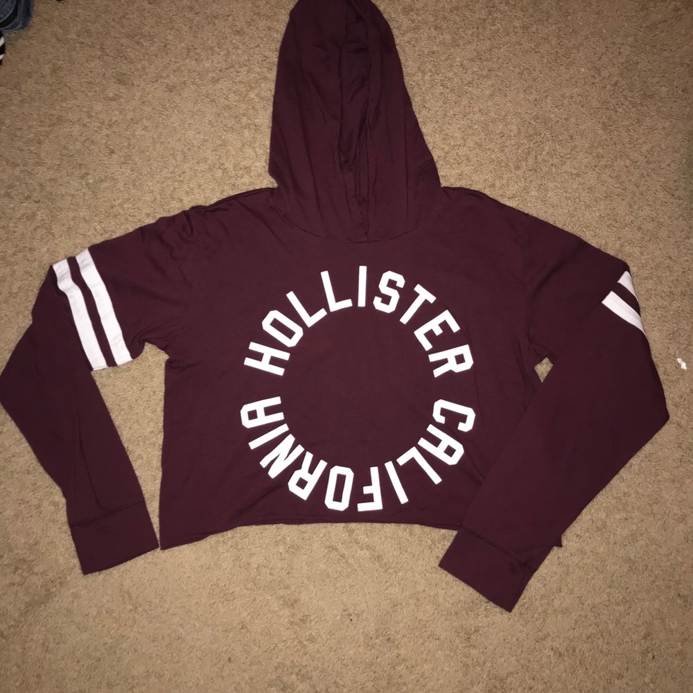 hollister cropped sweatshirt